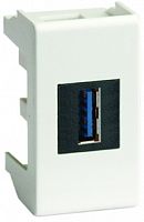 Розетка USB тип А для кабель-канала DKC Viva 1-м. 1 мод. 3000мА белый картинка